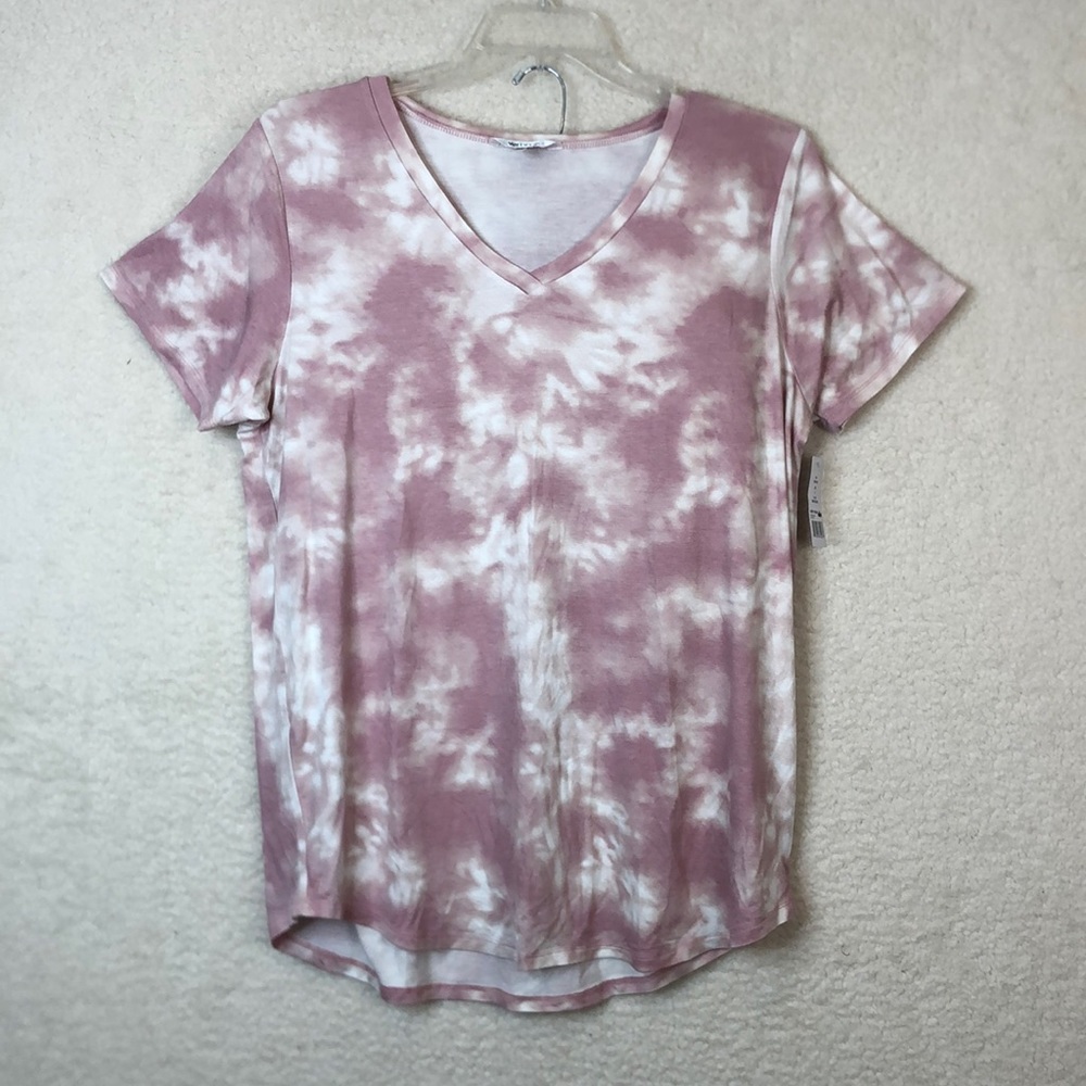 NWT Wild Fox Womens Pink Tie Dye 3 Piece Pajama Set SIZE LARGE